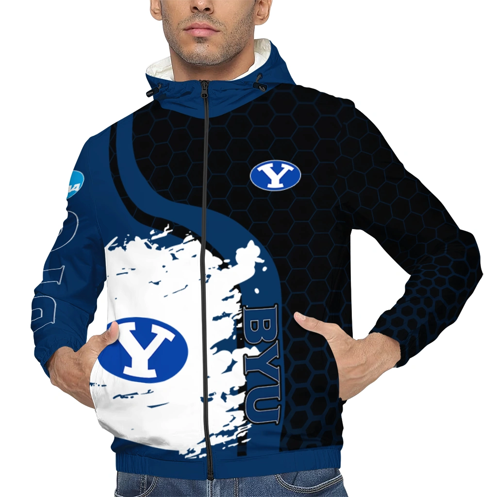 byu cougars grid streak blue black windbreaker jacket top rated byu cougars grid streak blue black windbreaker jacket top rated