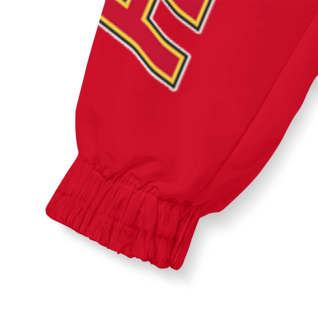 calgary flames hex grid texture red black windbreaker jacket latest model calgary flames hex grid texture red black windbreaker jacket latest model