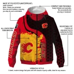 calgary flames hex grid texture red black windbreaker jacket best selling