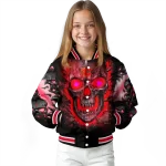 calgary flames inferno skull red black varsity jacket best selling