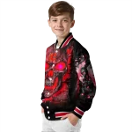 calgary flames inferno skull red black varsity jacket best selling