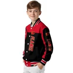 calgary flames intricate skull red black varsity jacket best selling