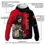 calgary flames jesus roses red black windbreaker jacket best selling