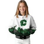 calgary flames lucky clovers white green varsity jacket best selling