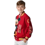 calgary flames mickey mouse red varsity jacket best selling