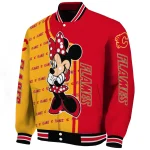 calgary flames minnie mouse red varsity jacket best selling