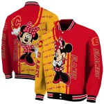 calgary flames minnie mouse red varsity jacket best selling