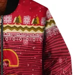 calgary flames snowy pines red bomber jacket best selling
