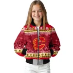 calgary flames snowy pines red bomber jacket best selling