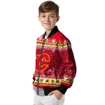 calgary flames snowy pines red bomber jacket best selling