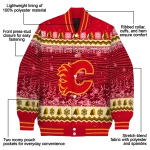calgary flames snowy pines red varsity jacket best selling