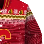 calgary flames snowy pines red varsity jacket best selling