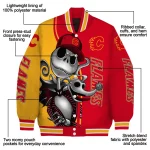 calgary flames spooky grin red varsity jacket best selling