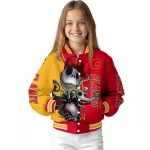calgary flames spooky grin red varsity jacket best selling