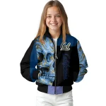 california golden bears fire skull blue black bomber jacket best selling