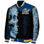 california golden bears fire skull blue black varsity jacket best selling
