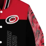 carolina hurricanes fire skull red black varsity jacket best selling