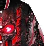 carolina hurricanes inferno skull red black varsity jacket best selling