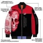 carolina hurricanes intricate skull red black bomber jacket best selling