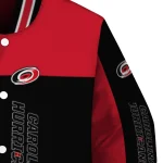carolina hurricanes intricate skull red black varsity jacket best selling