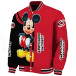 carolina hurricanes mickey mouse red varsity jacket best selling