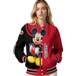 carolina hurricanes mickey mouse red varsity jacket best selling