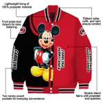 carolina hurricanes mickey mouse red varsity jacket best selling