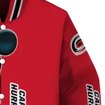 carolina hurricanes mickey mouse red varsity jacket best selling