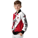 carolina hurricanes ripped bolt red white bomber jacket best selling