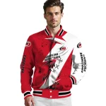 carolina hurricanes ripped bolt red white varsity jacket best selling