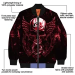carolina hurricanes skull bite red black bomber jacket best selling