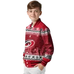 carolina hurricanes snowy pines red varsity jacket best selling