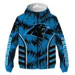 carolina panthers dynamic heat wave blue windbreaker jacket best selling