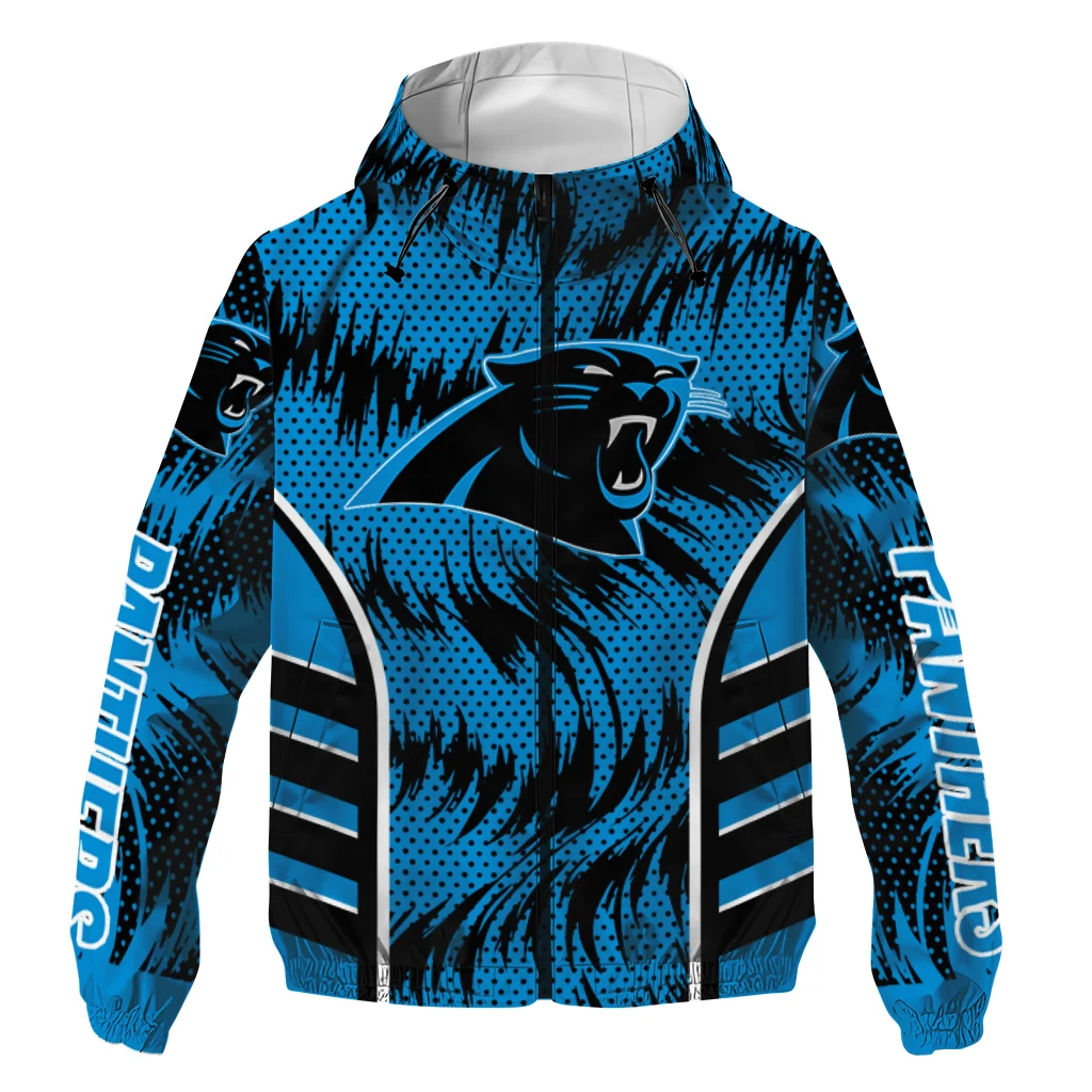 carolina panthers dynamic heat wave blue windbreaker jacket best selling carolina panthers dynamic heat wave blue windbreaker jacket best selling