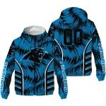 carolina panthers dynamic heat wave blue windbreaker jacket best selling