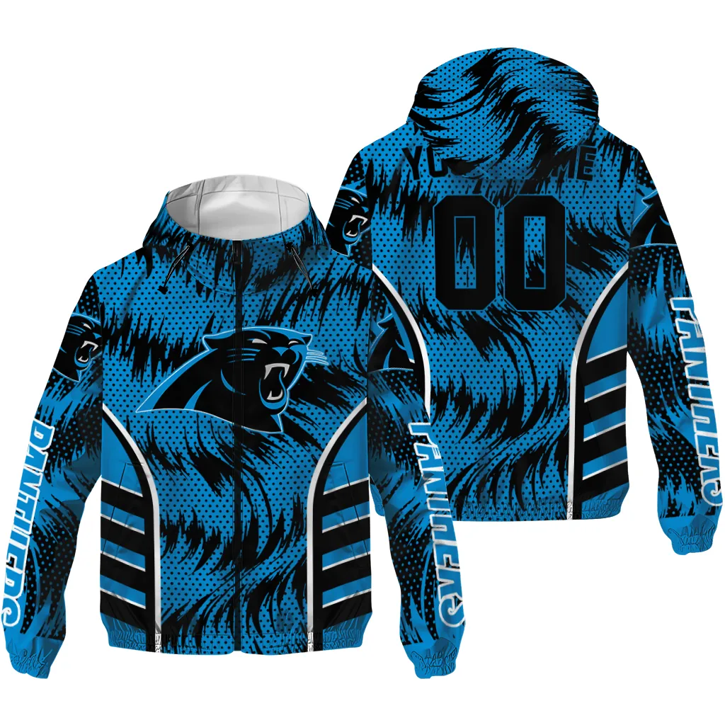 carolina panthers dynamic heat wave blue windbreaker jacket high quality carolina panthers dynamic heat wave blue windbreaker jacket high quality