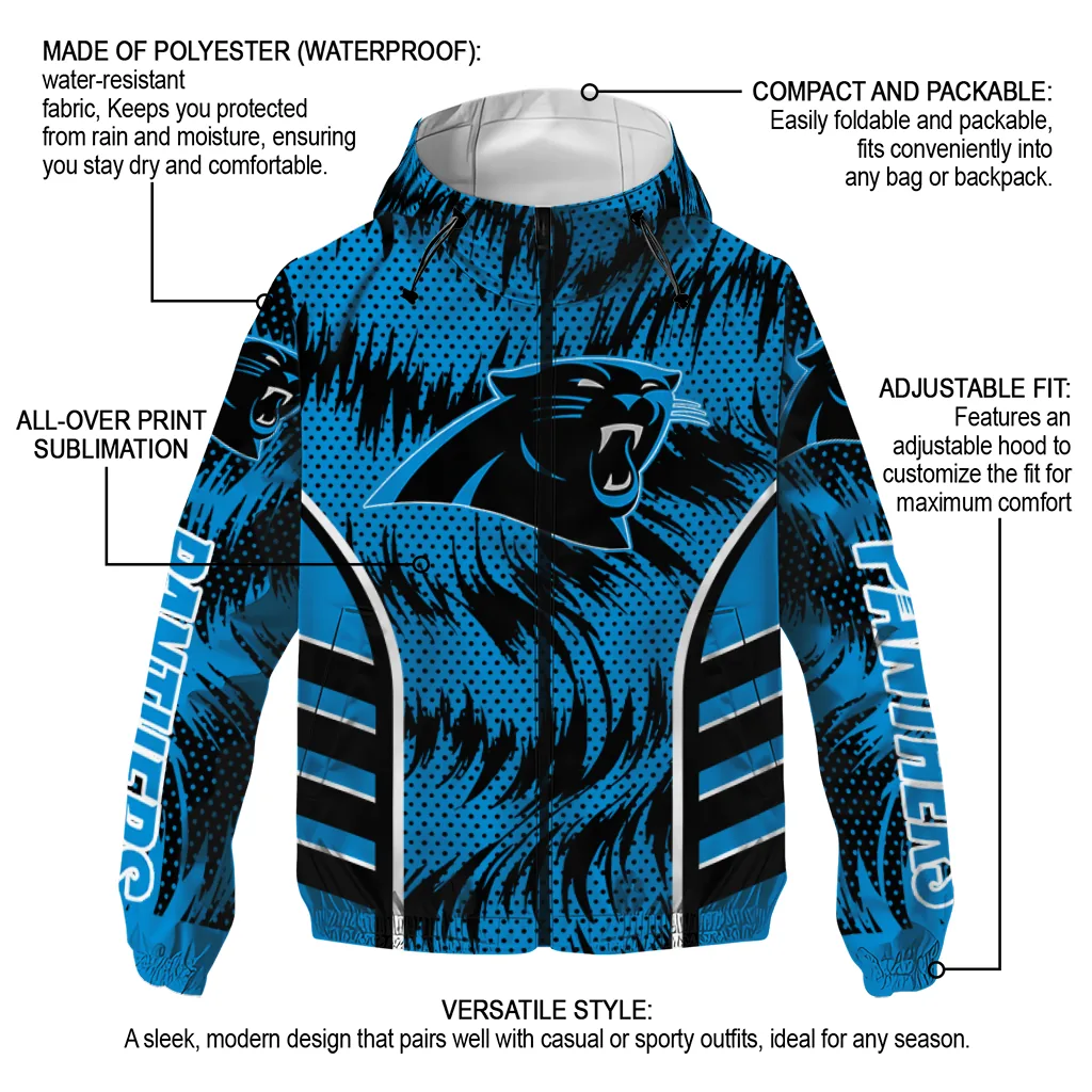 carolina panthers dynamic heat wave blue windbreaker jacket new arrival carolina panthers dynamic heat wave blue windbreaker jacket new arrival