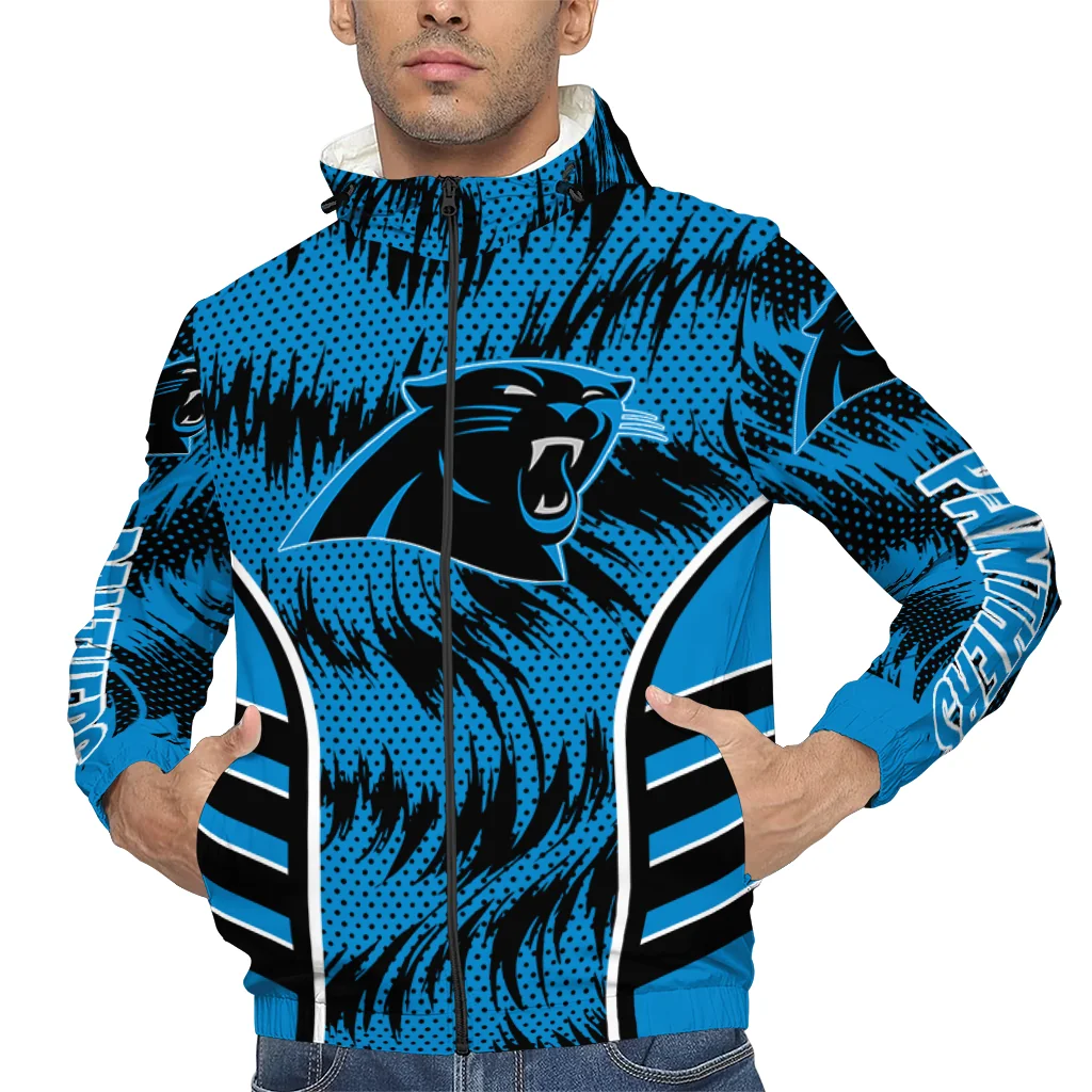 carolina panthers dynamic heat wave blue windbreaker jacket top rated carolina panthers dynamic heat wave blue windbreaker jacket top rated