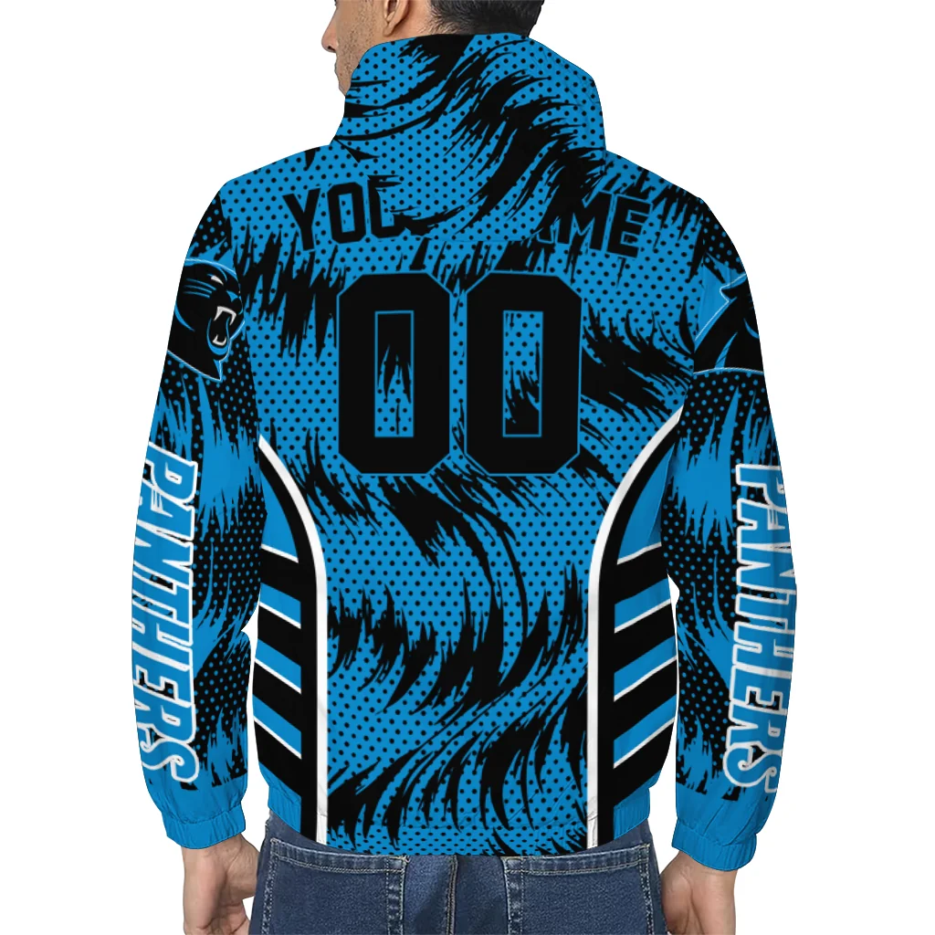 carolina panthers dynamic heat wave blue windbreaker jacket trendy carolina panthers dynamic heat wave blue windbreaker jacket trendy