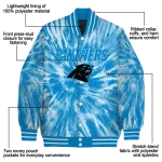 carolina panthers dynamic rings blue varsity jacket best selling