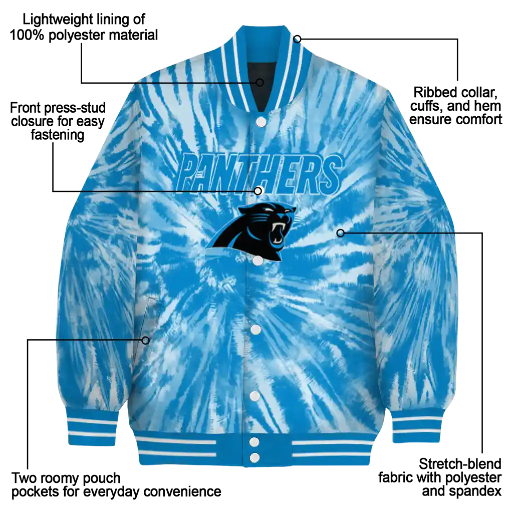 carolina panthers dynamic rings blue varsity jacket new arrival carolina panthers dynamic rings blue varsity jacket new arrival