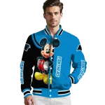 carolina panthers mickey mouse blue varsity jacket best selling
