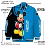 carolina panthers mickey mouse blue varsity jacket best selling