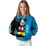 carolina panthers mickey mouse blue varsity jacket best selling