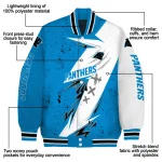 carolina panthers ripped bolt blue white varsity jacket best selling