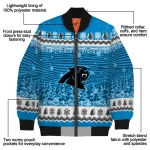 carolina panthers snowy pines blue bomber jacket best selling