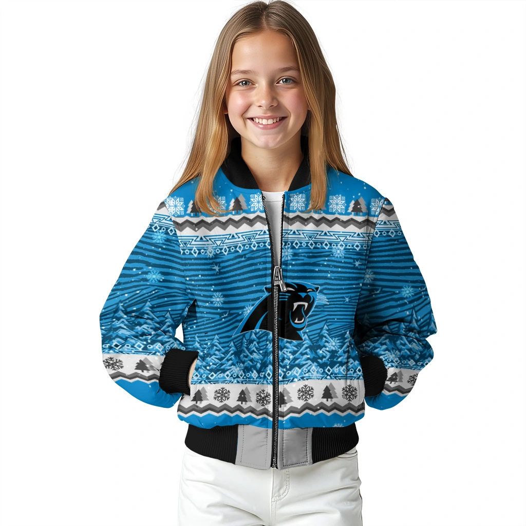 carolina panthers snowy pines blue bomber jacket top rated carolina panthers snowy pines blue bomber jacket top rated