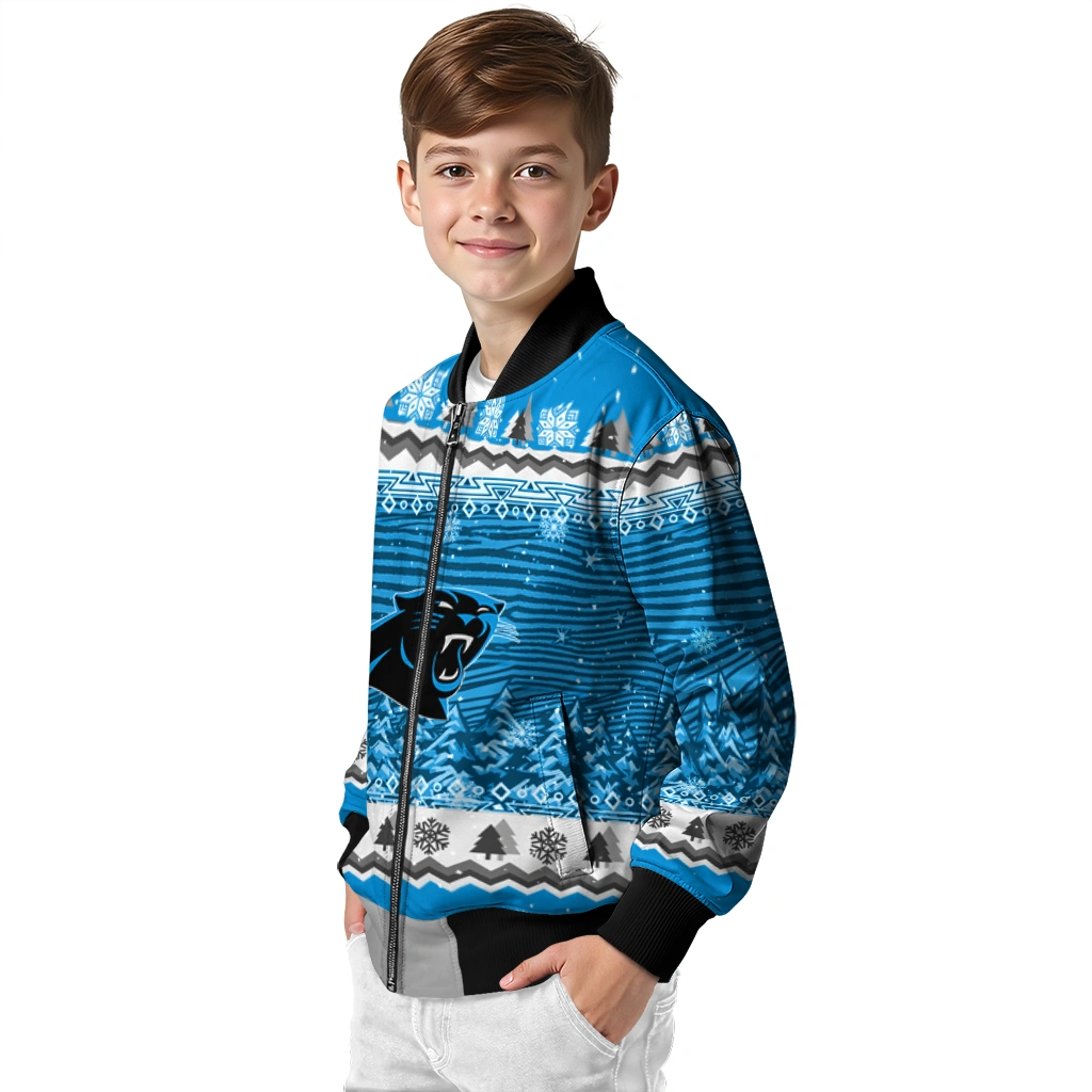 carolina panthers snowy pines blue bomber jacket trendy carolina panthers snowy pines blue bomber jacket trendy