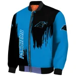 carolina panthers urban mark blue bomber jacket best selling