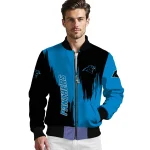 carolina panthers urban mark blue bomber jacket best selling
